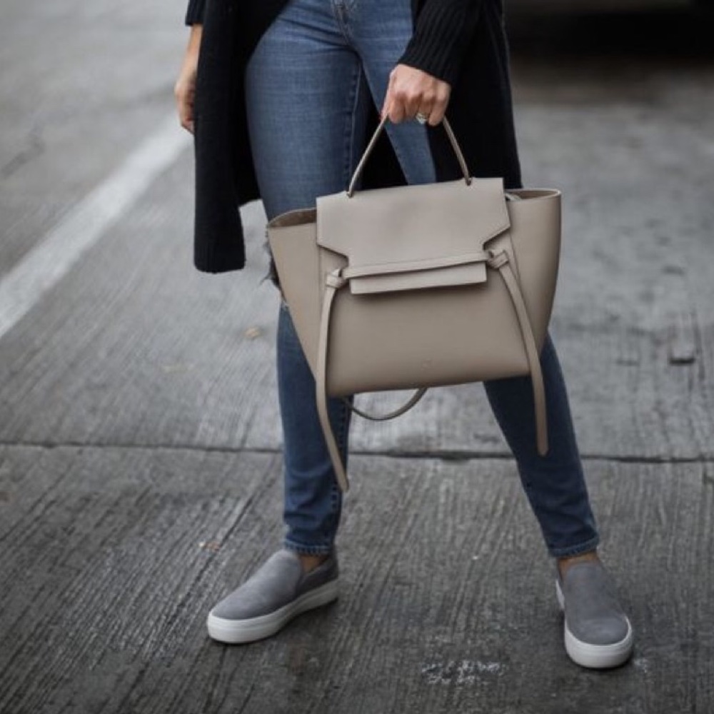 Vans “Perf Leather” grey slip on